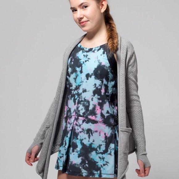 Ivivva Girl's Rise and Go Wrap Cardigan Sweater Size 14 - Picture 2 of 10